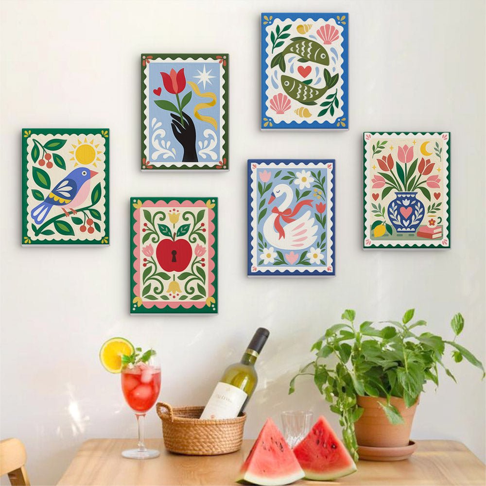 Folk Art Stamps mini painting set