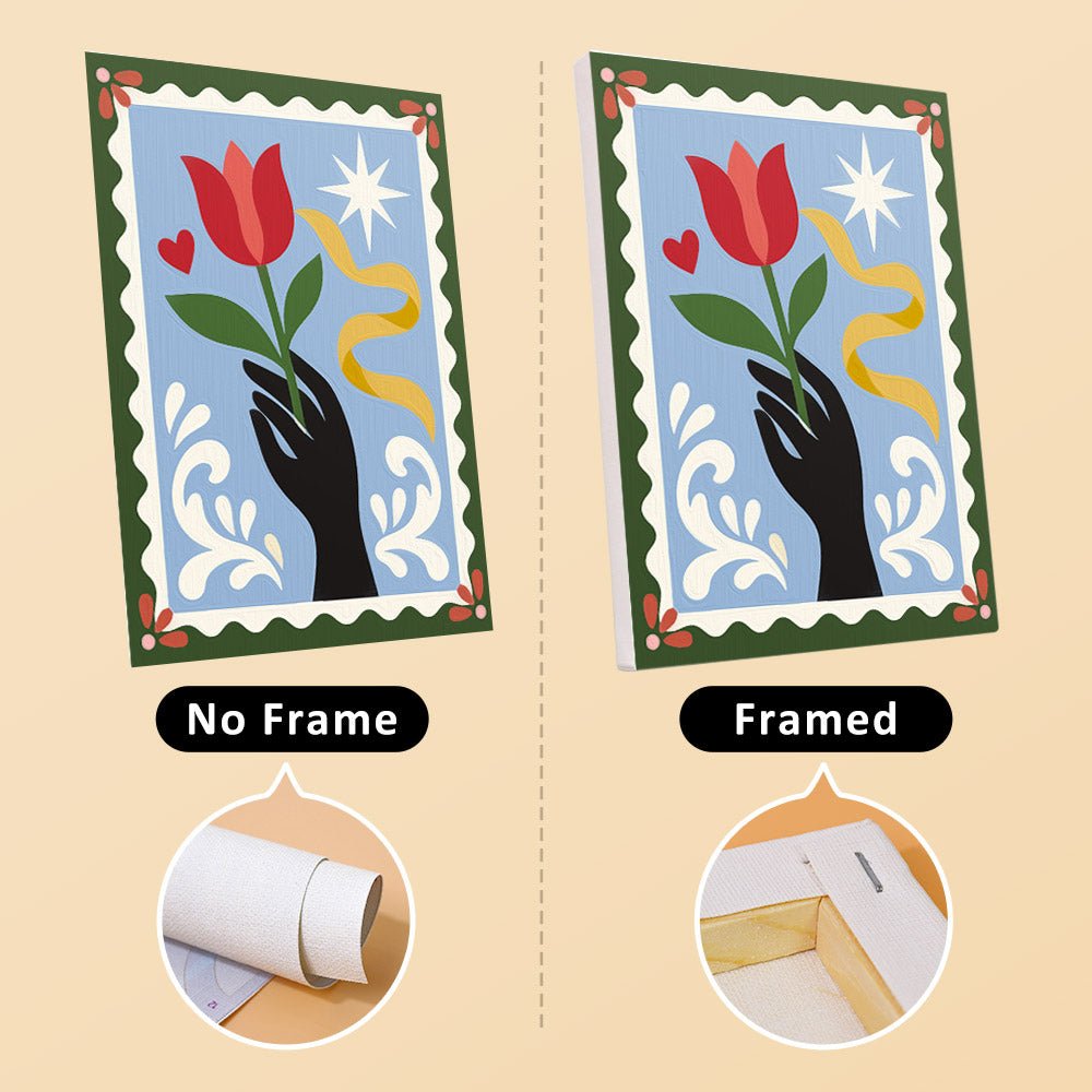 No frame vs. framed canvas
