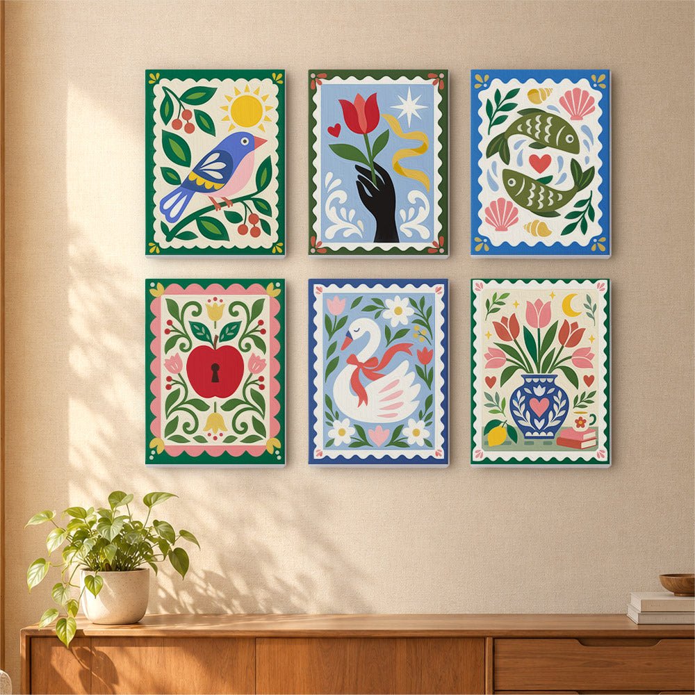 Folk Art Stamps mini painting set