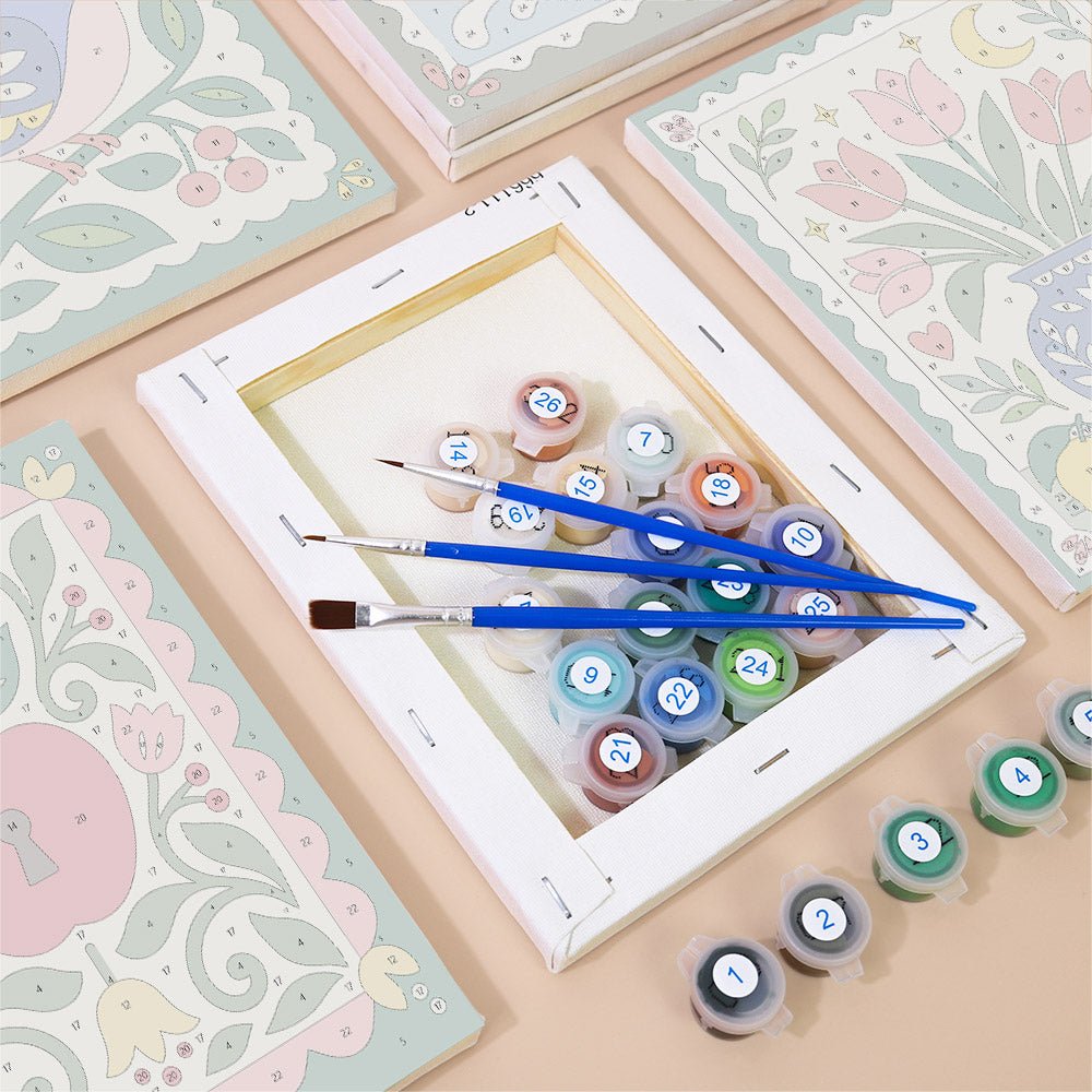 Folk Art Stamps mini painting set
