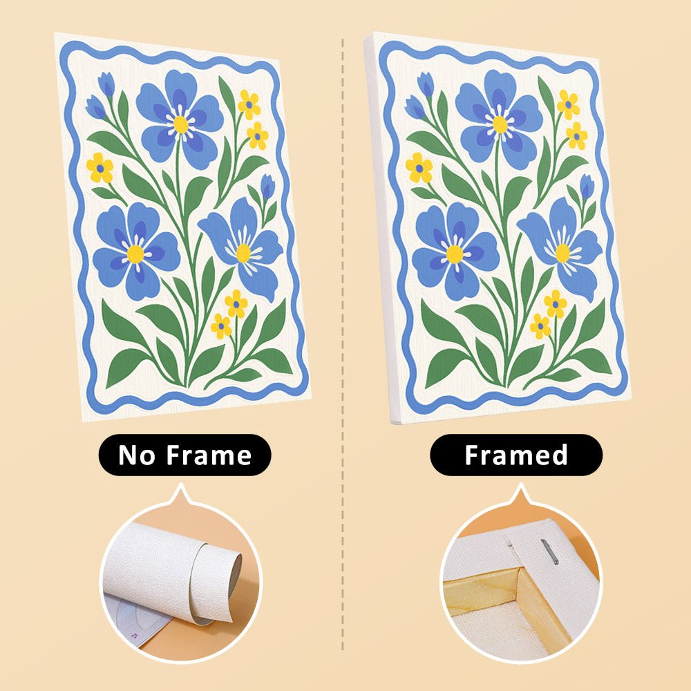 No frame vs. framed canvas