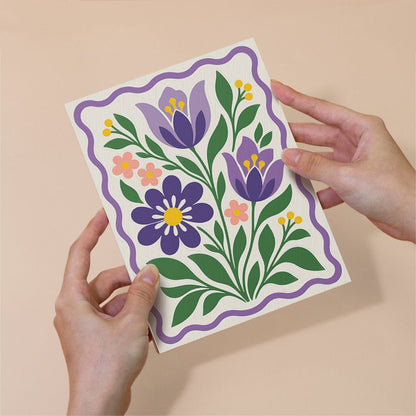 Folk Flowers mini painting set