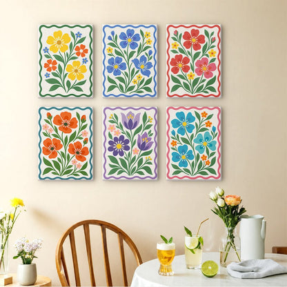 Folk Flowers mini painting set