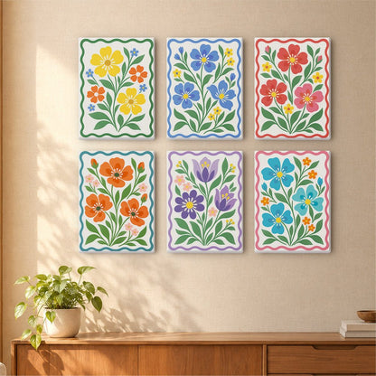 Folk Flowers mini painting set