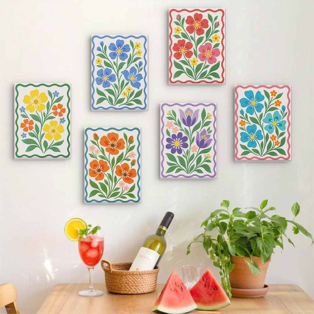 Folk Flowers mini painting set