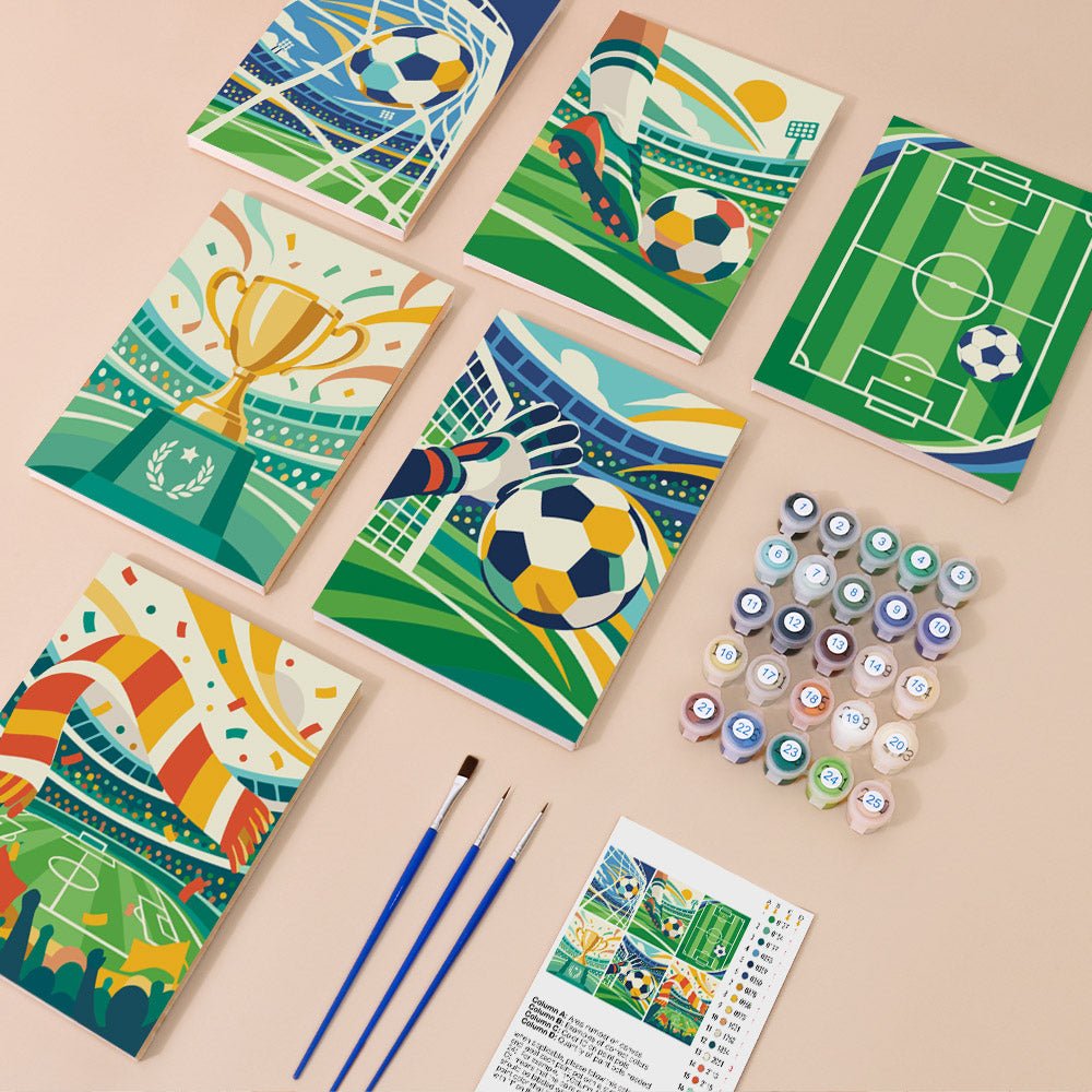 Everything in the Football Fever mini painting kit