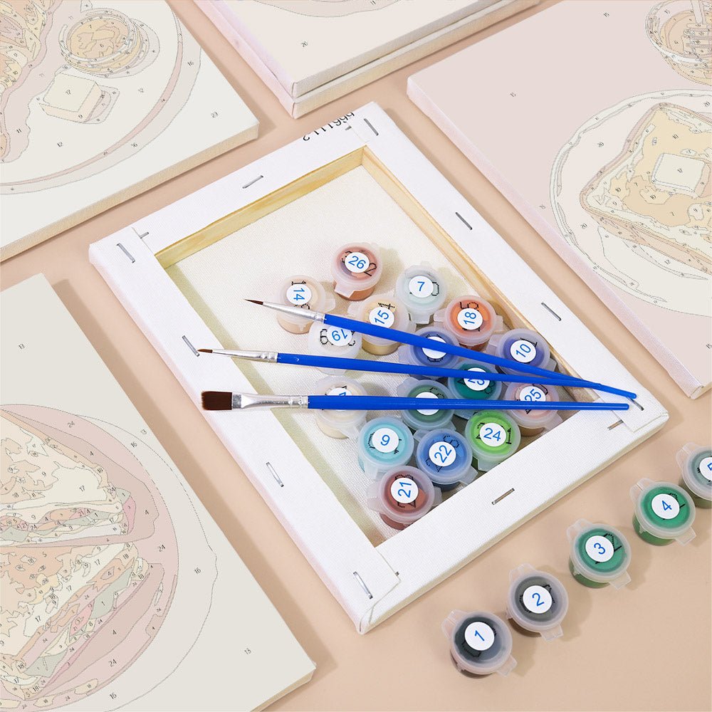 French Breakfast mini painting set