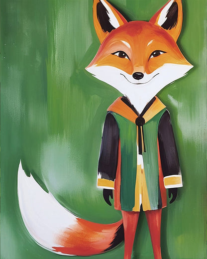 Friendly Fox Painting - Kids - Judy Paint