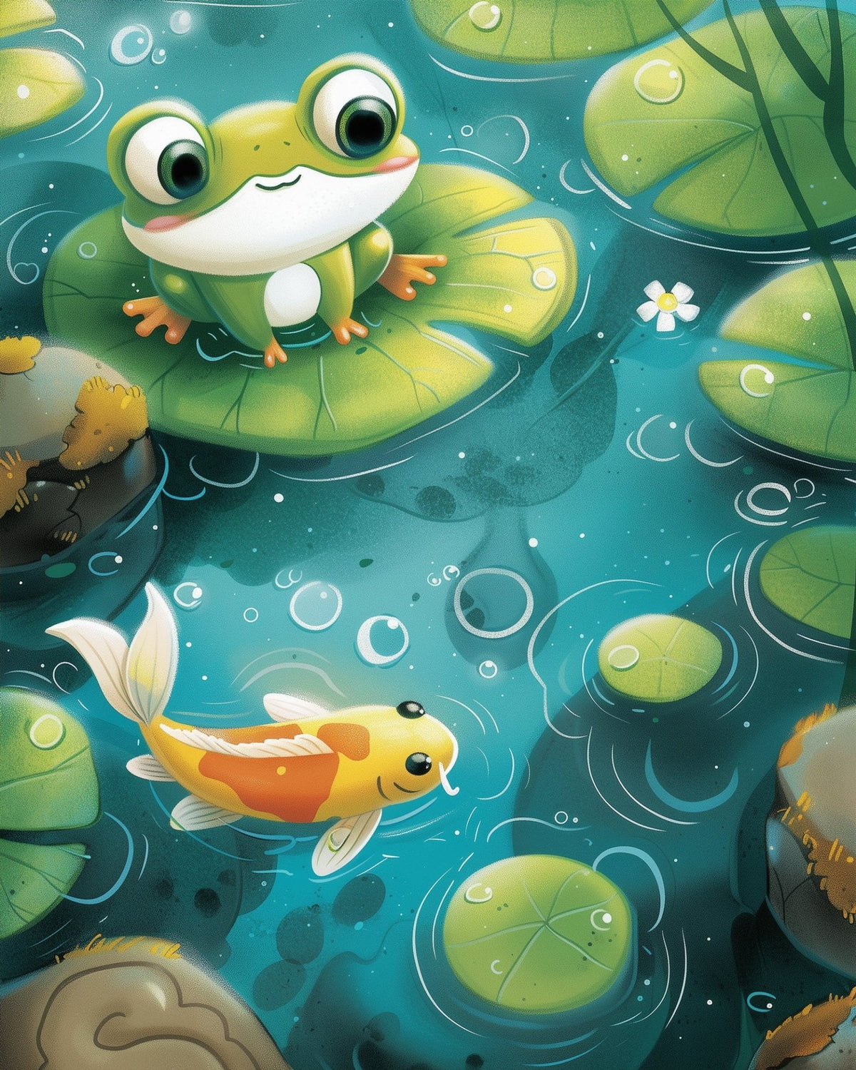 Frog and Fish Pond - Kids - Judy Paint