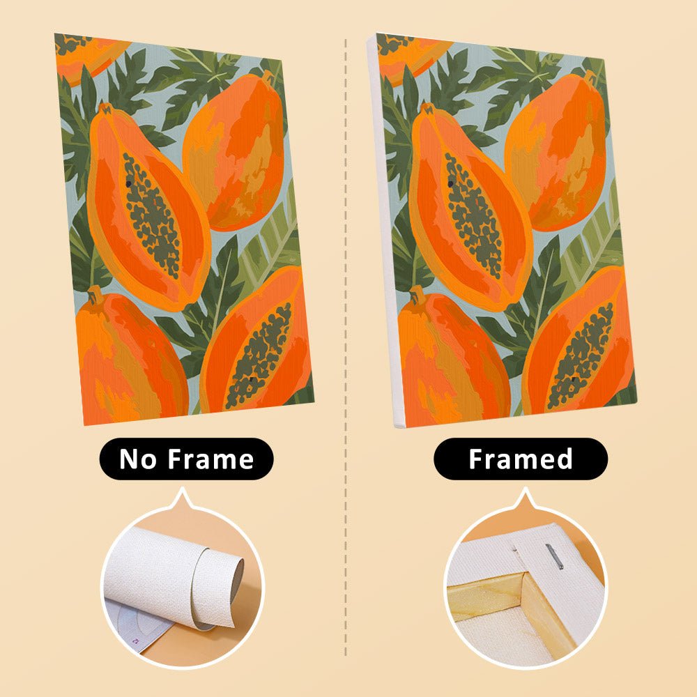 No frame vs. framed canvas