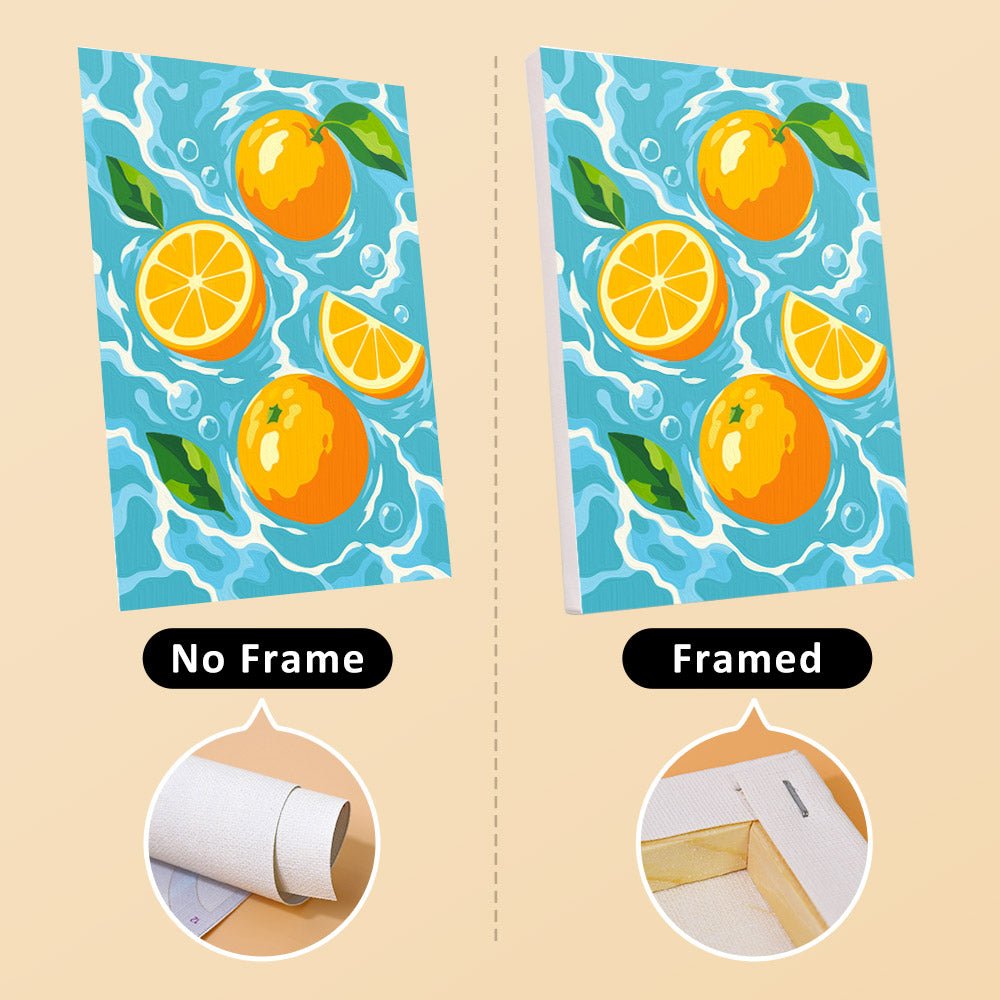 No frame vs. framed canvas