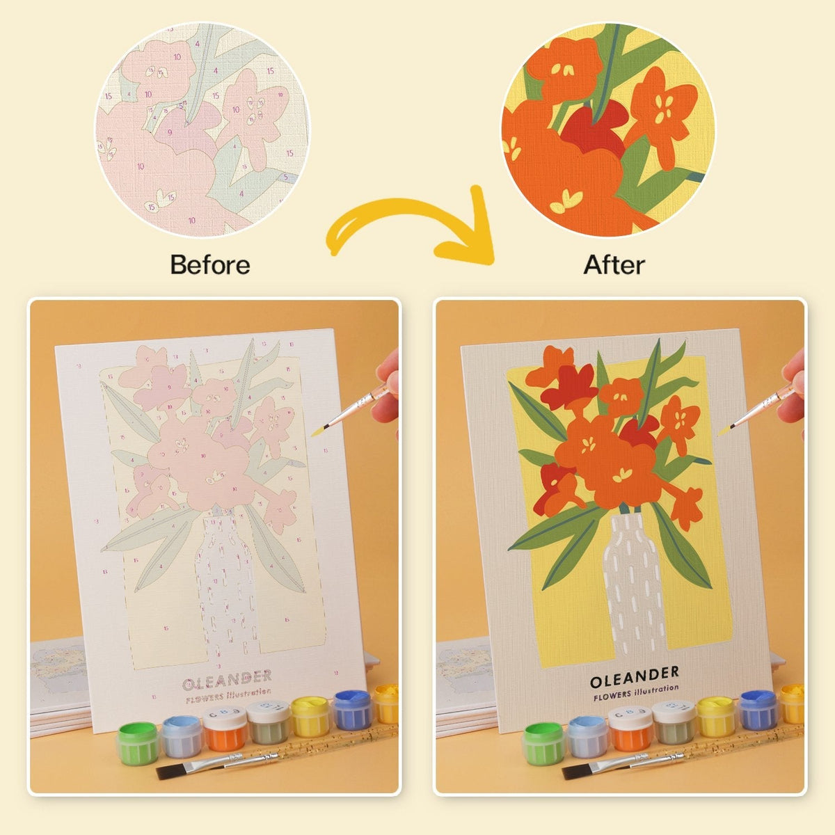 Garden Blooms – Set of 6 Mini Paintings - Judy Paint