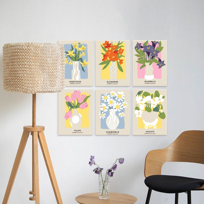 Garden Blooms – Set of 6 Mini Paintings - Judy Paint