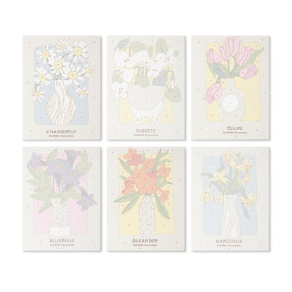 Garden Blooms – Set of 6 Mini Paintings - Judy Paint