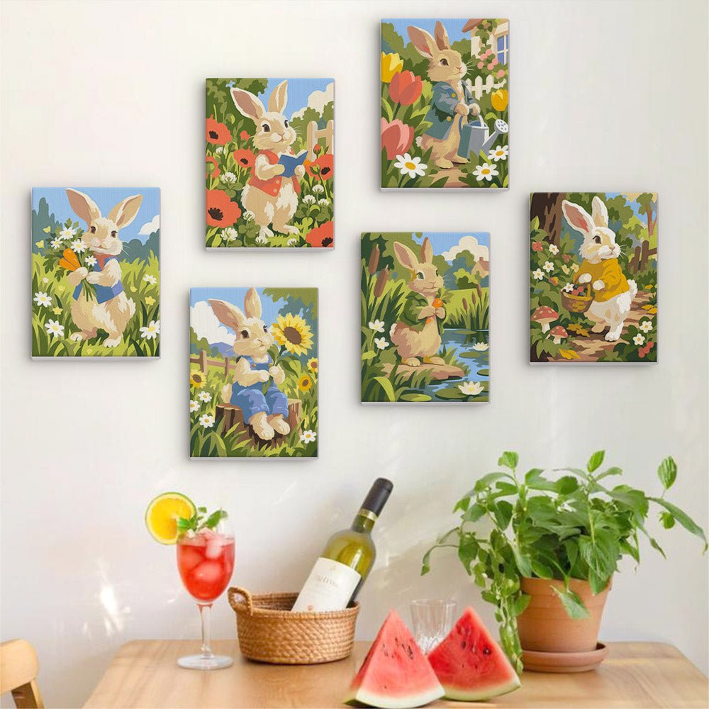 Garden Bunnies mini painting set