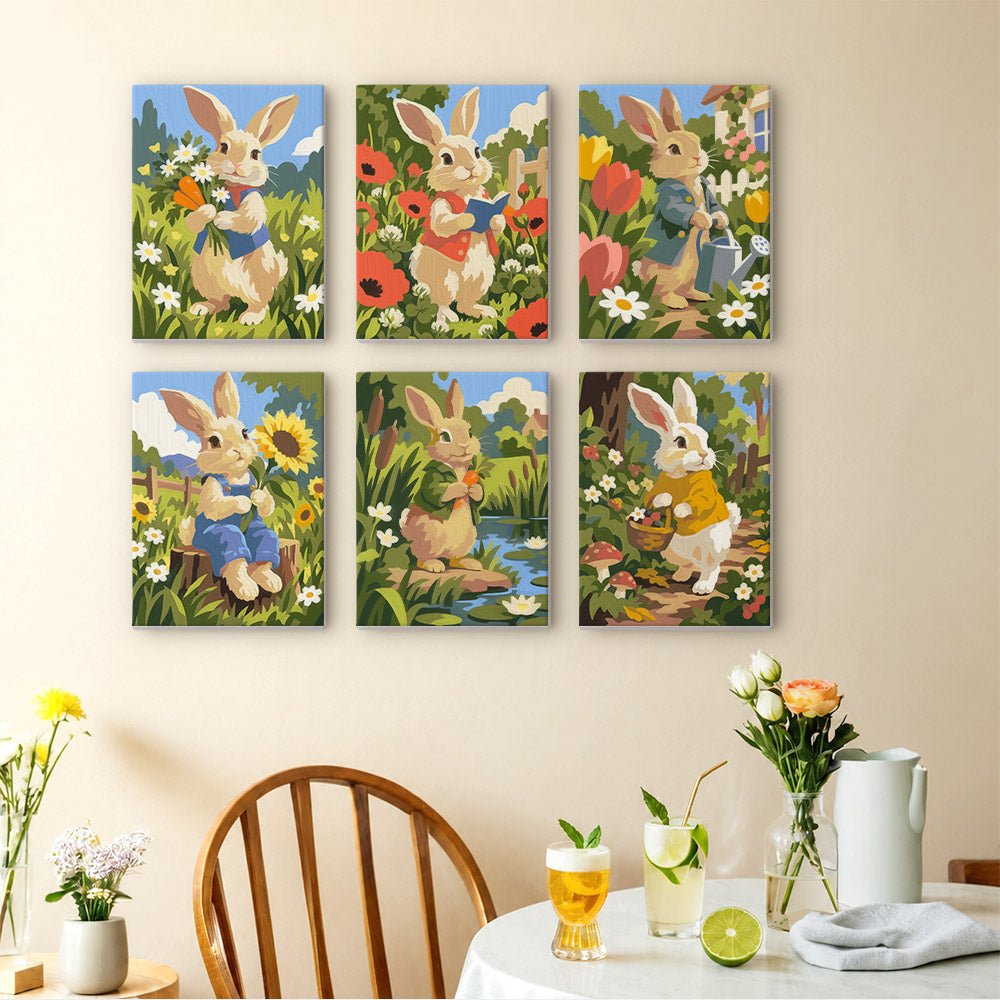 Garden Bunnies mini painting set