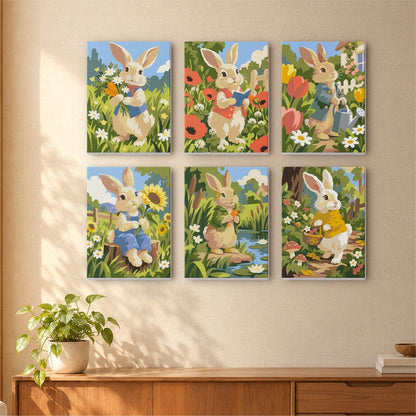 Garden Bunnies mini painting set