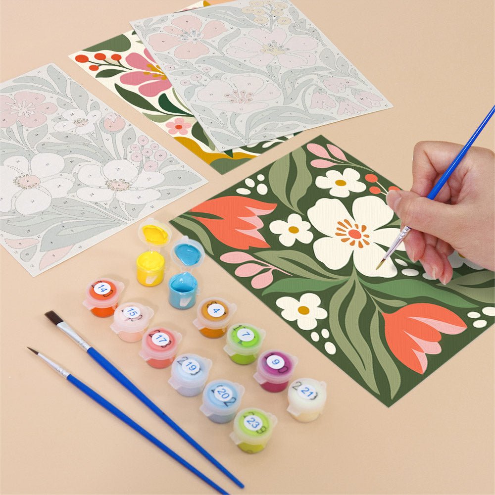 Garden Florals mini painting set