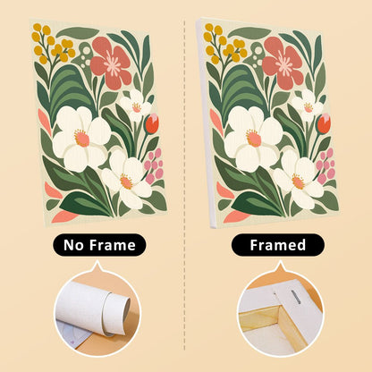 No frame vs. framed canvas