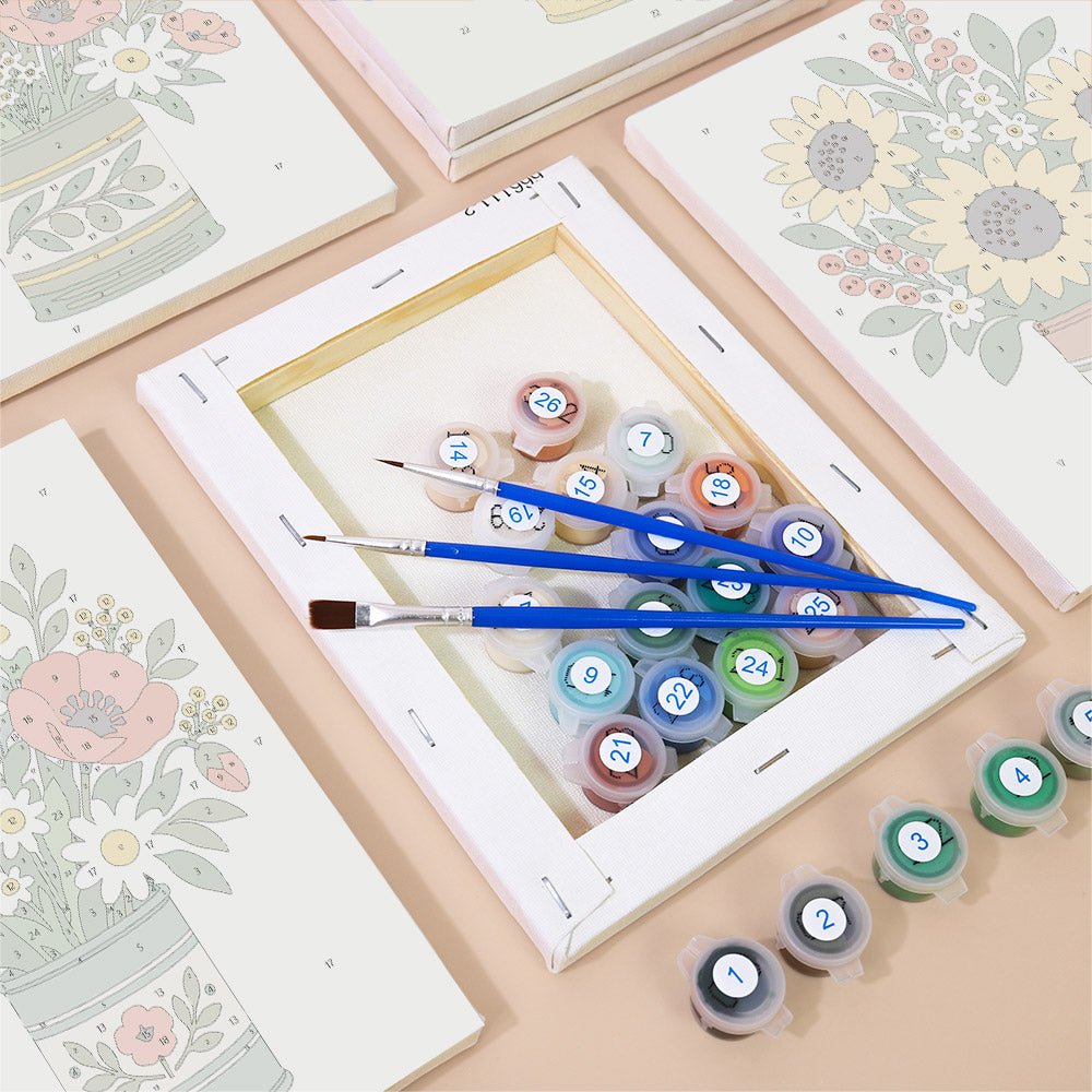 Garden Flower Tins mini painting set