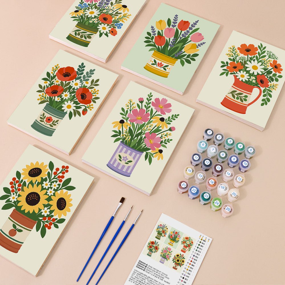 Everything in the Garden Flower Tins mini painting kit
