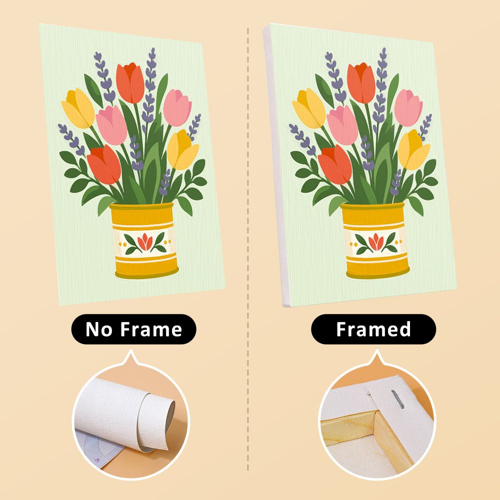 No frame vs. framed canvas