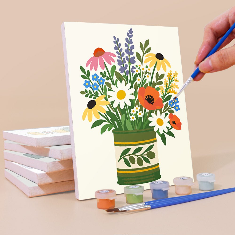 Garden Flower Tins mini painting set