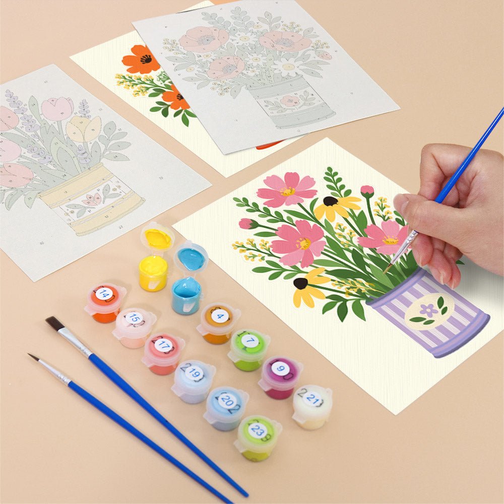 Garden Flower Tins mini painting set