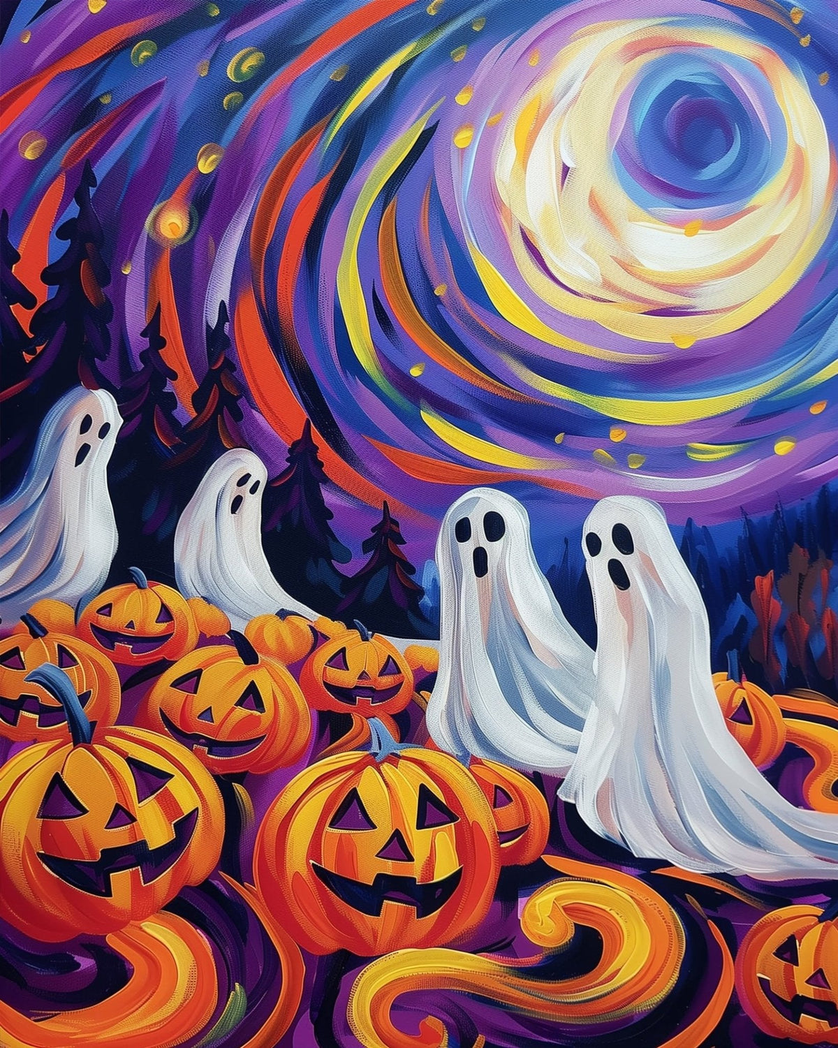 Ghostly Night Sky - Halloween - Judy Paint