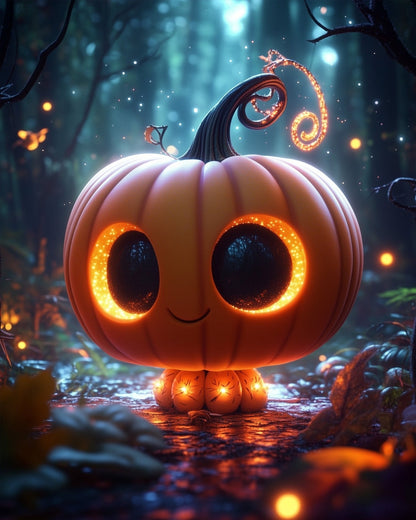 Glowing Pumpkin Enchantment - Halloween - Judy Paint