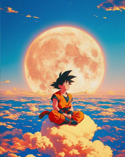 Goku Cloud Meditation - Anime - Judy Paint