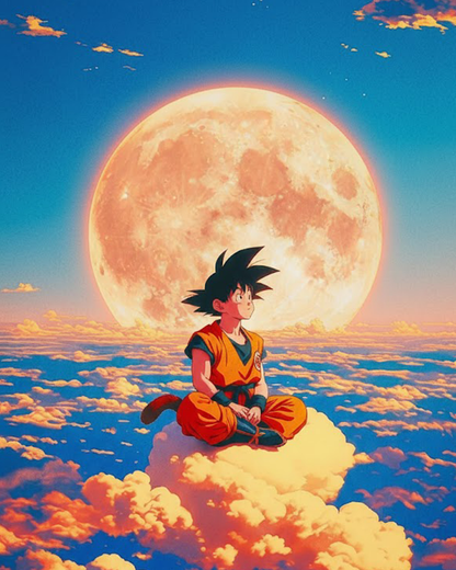 Goku Serenity in Clouds - Anime - Judy Paint
