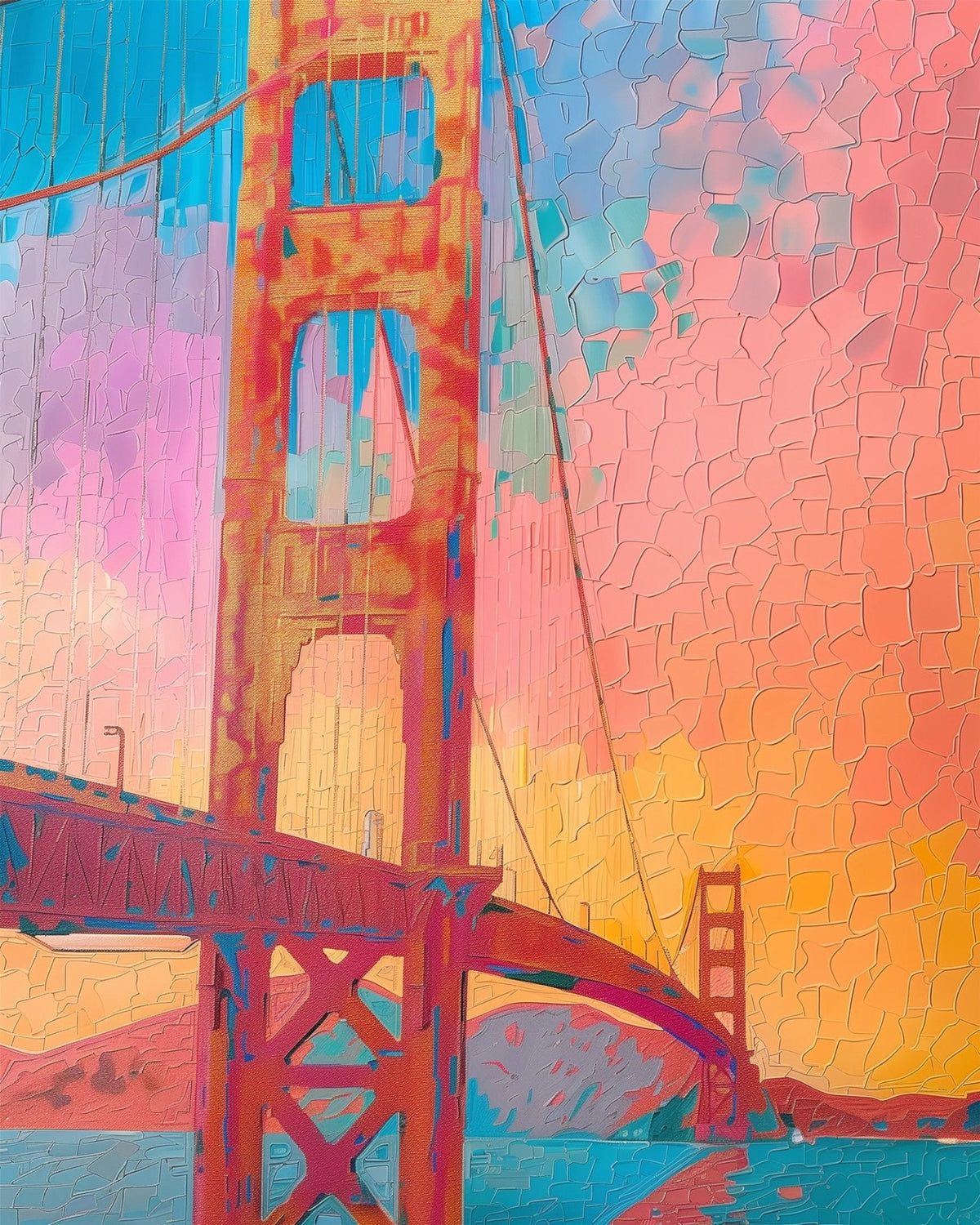 Golden Gate Sunset - USA - Judy Paint