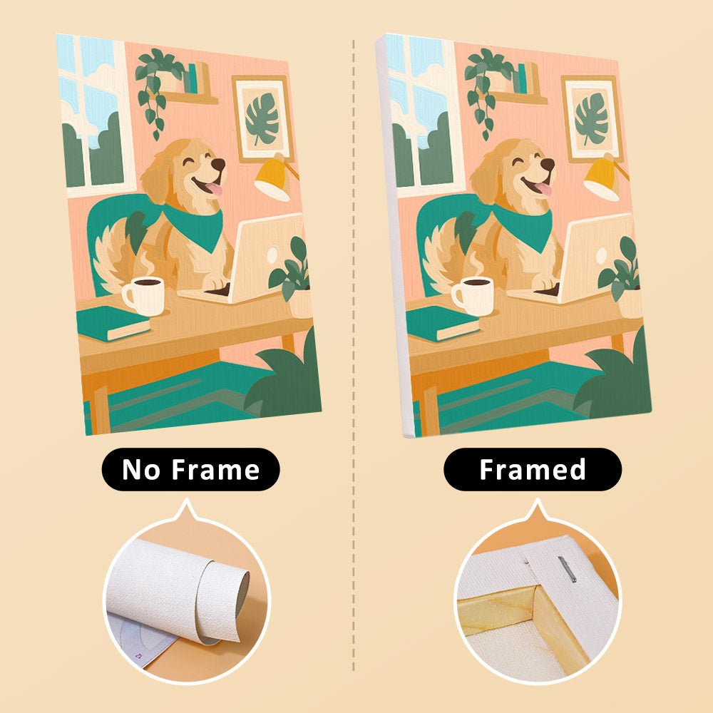 No frame vs. framed canvas