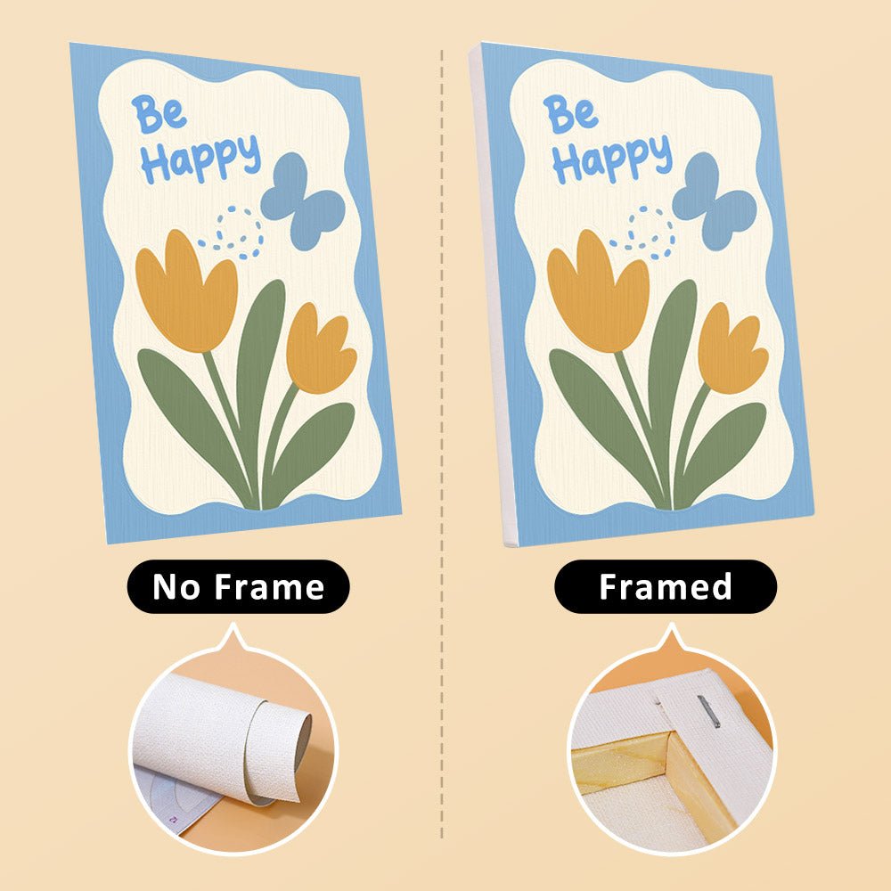 No frame vs. framed canvas