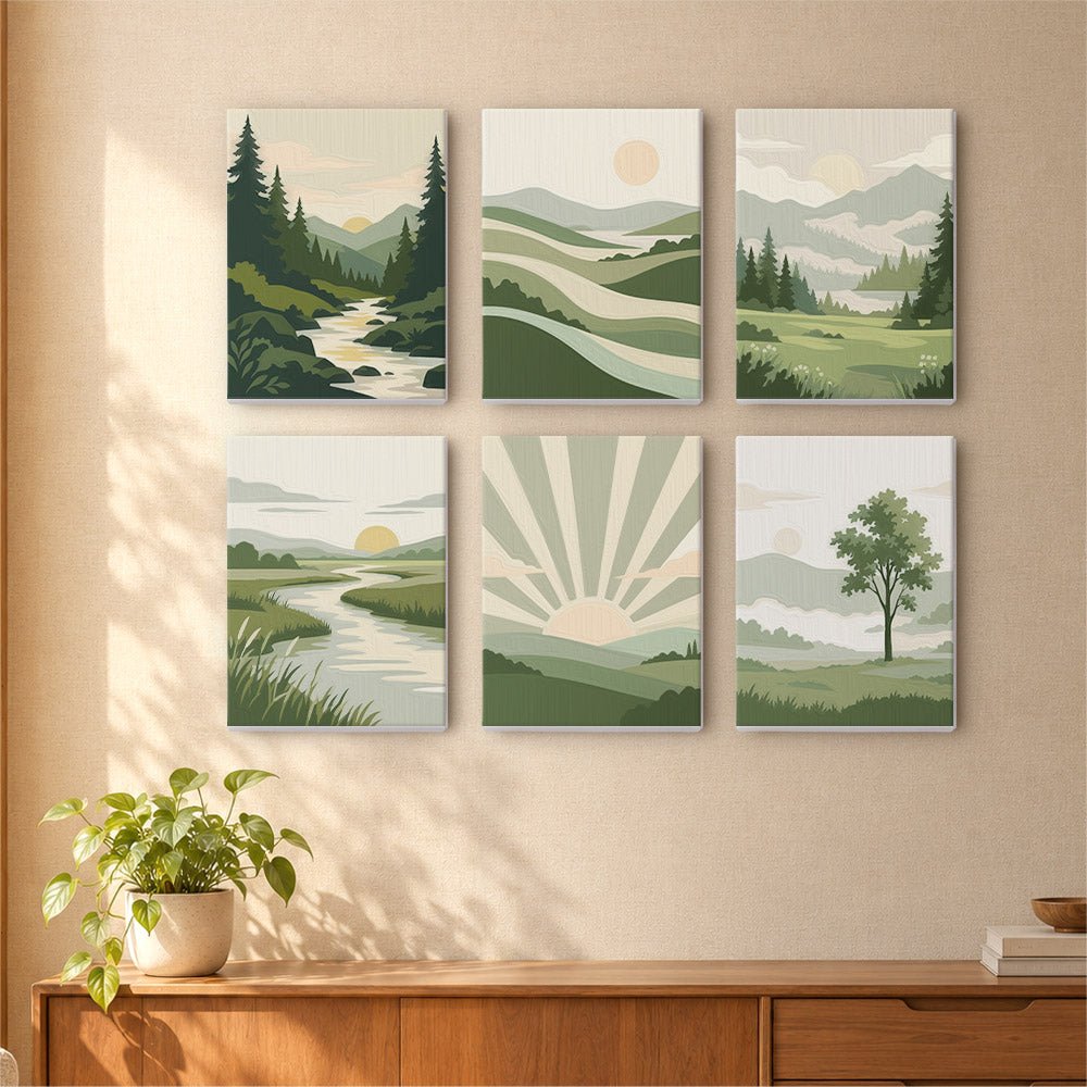 Green Valleys mini painting set