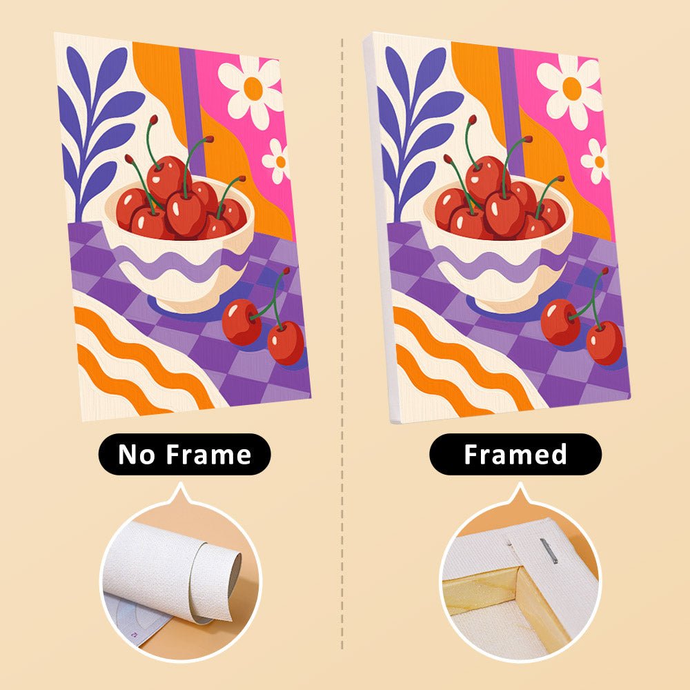 No frame vs. framed canvas