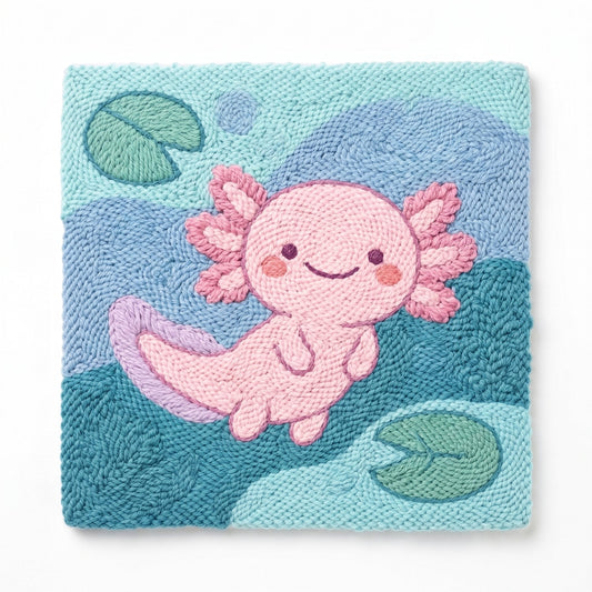 Happy Axolotl - Square Edition - Judy Paint