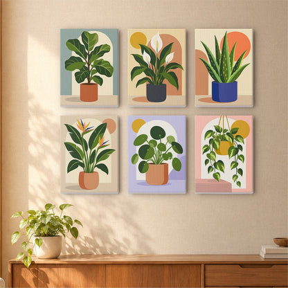 Happy House Plants mini painting set