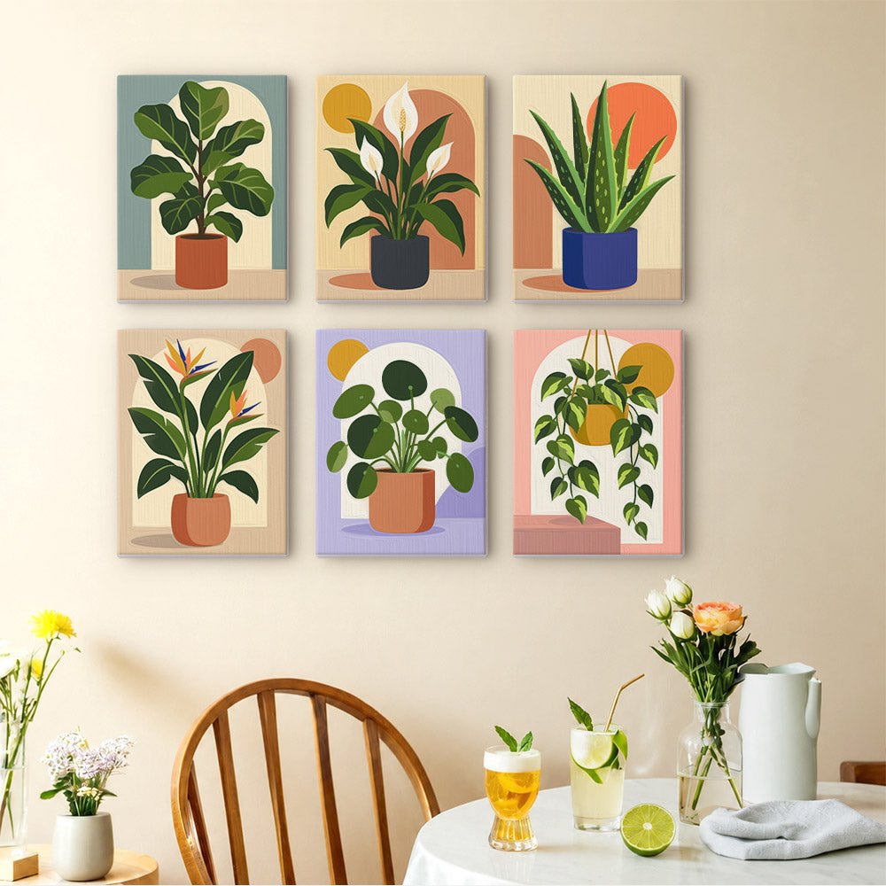 Happy House Plants mini painting set