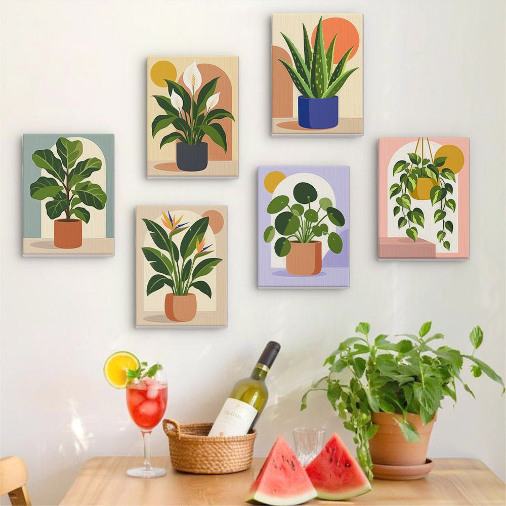 Happy House Plants mini painting set