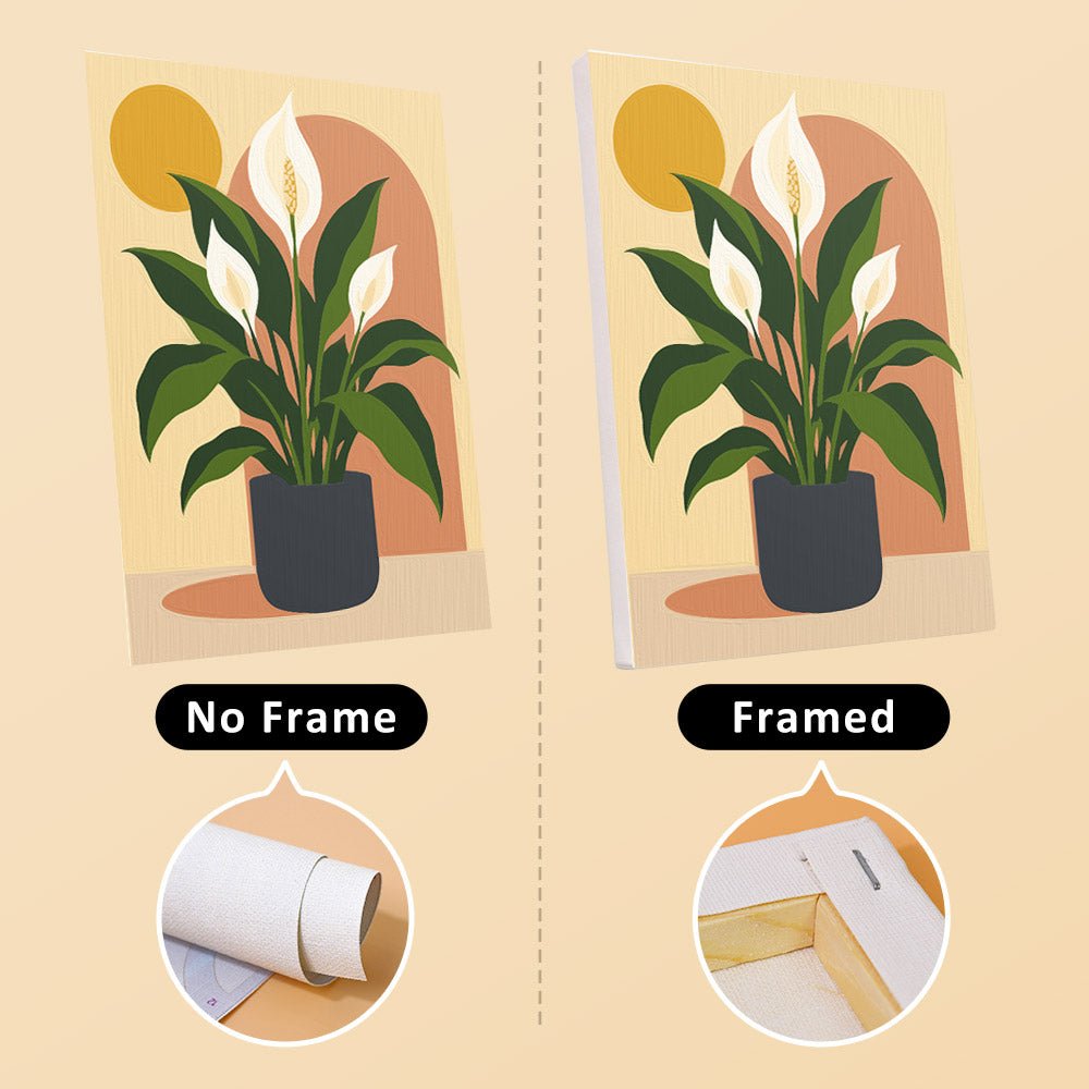No frame vs. framed canvas