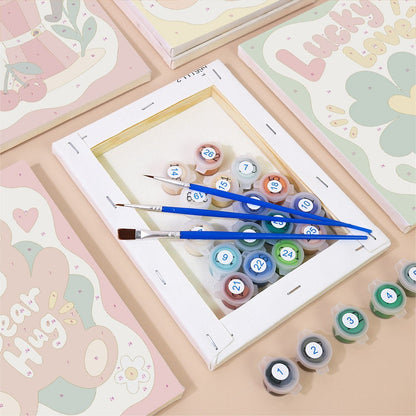 Happy Little Words mini painting set