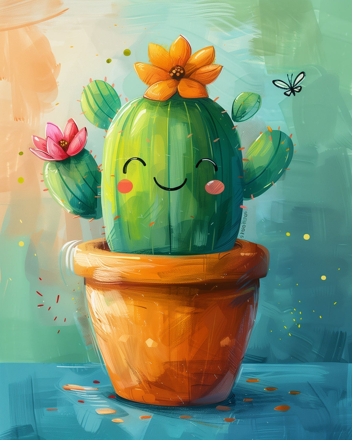 Happy Mexican Cactus - Judy Paint
