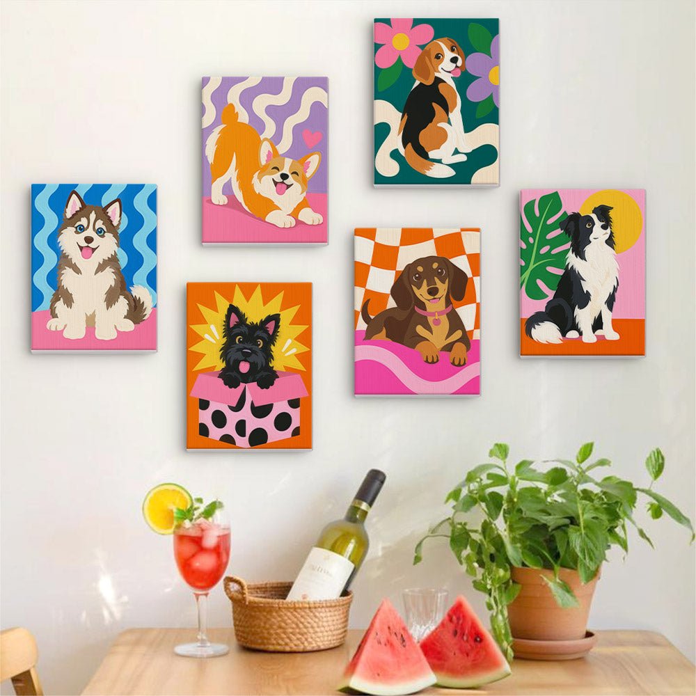 Happy Pups mini painting set