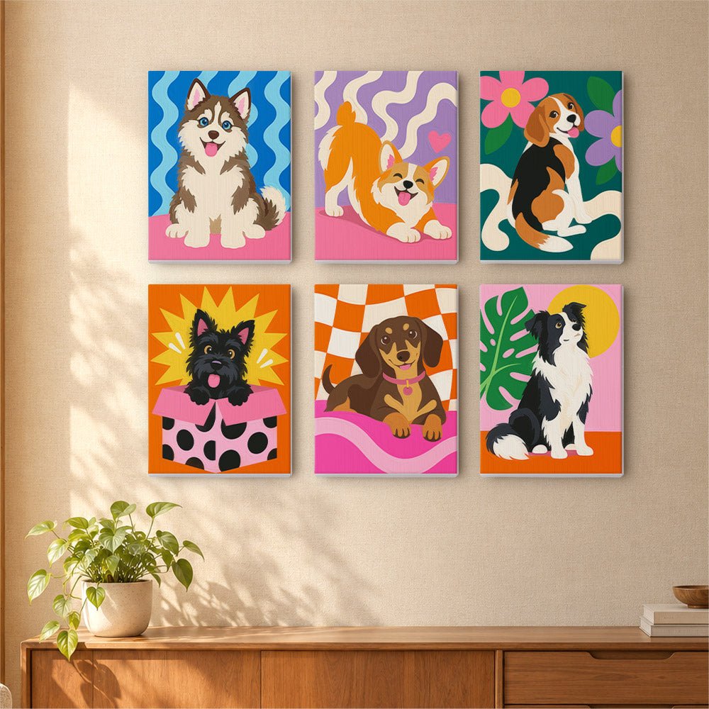 Happy Pups mini painting set