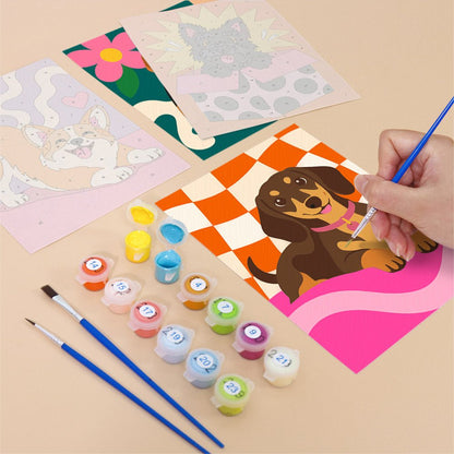 Happy Pups mini painting set