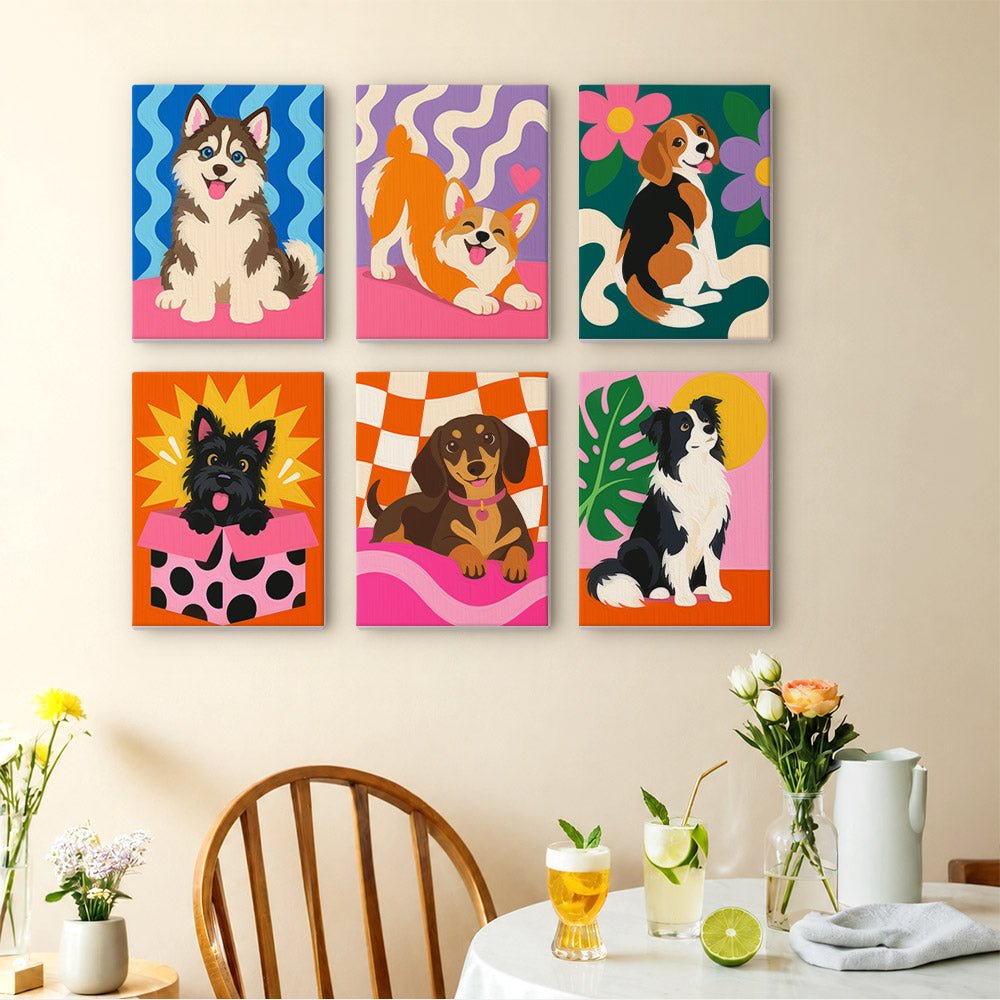 Happy Pups mini painting set