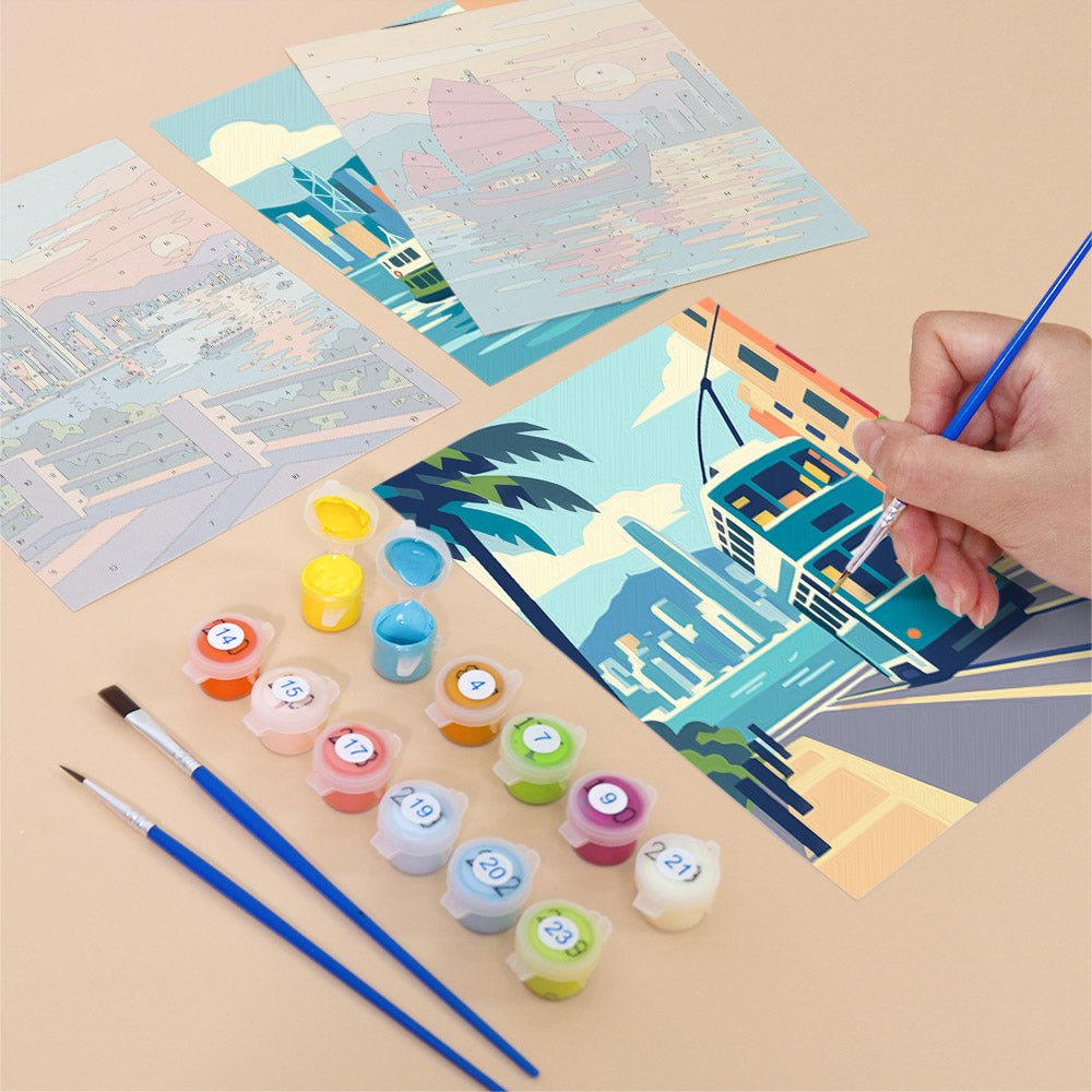Harbor City Nights mini painting set