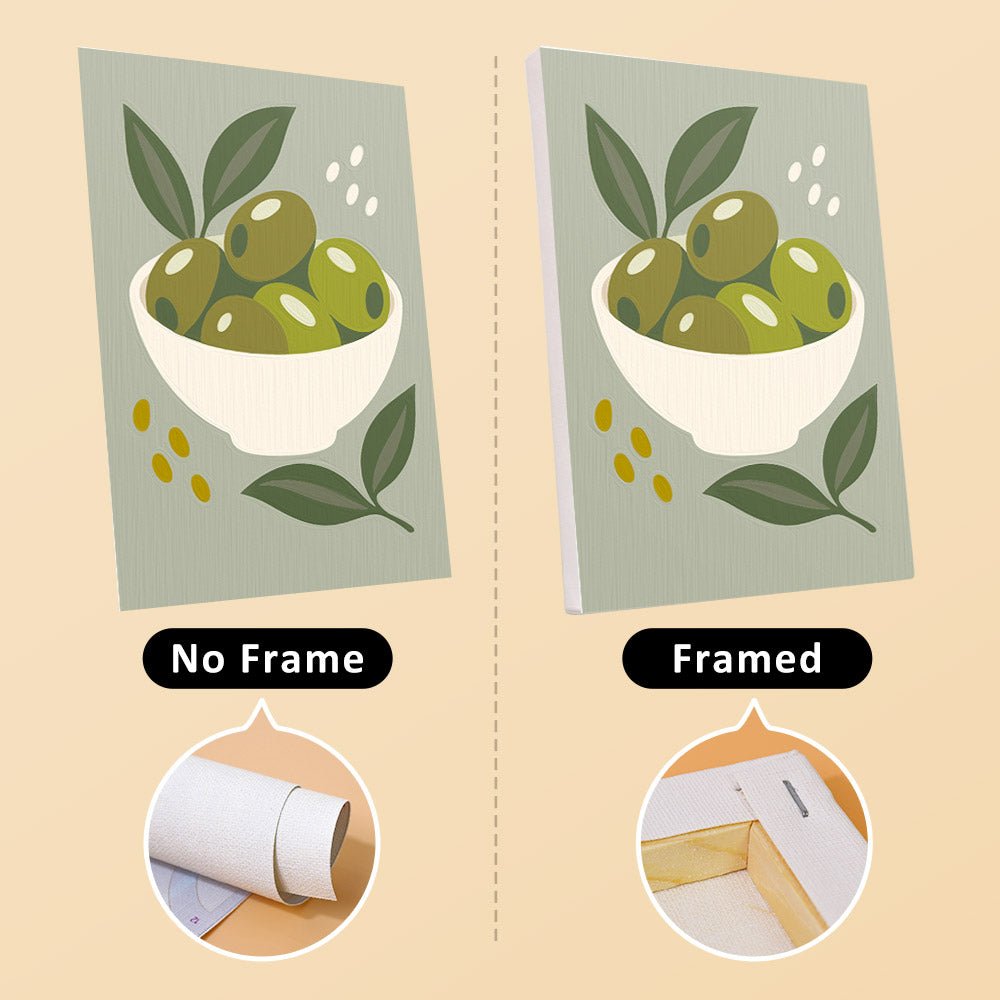 No frame vs. framed canvas